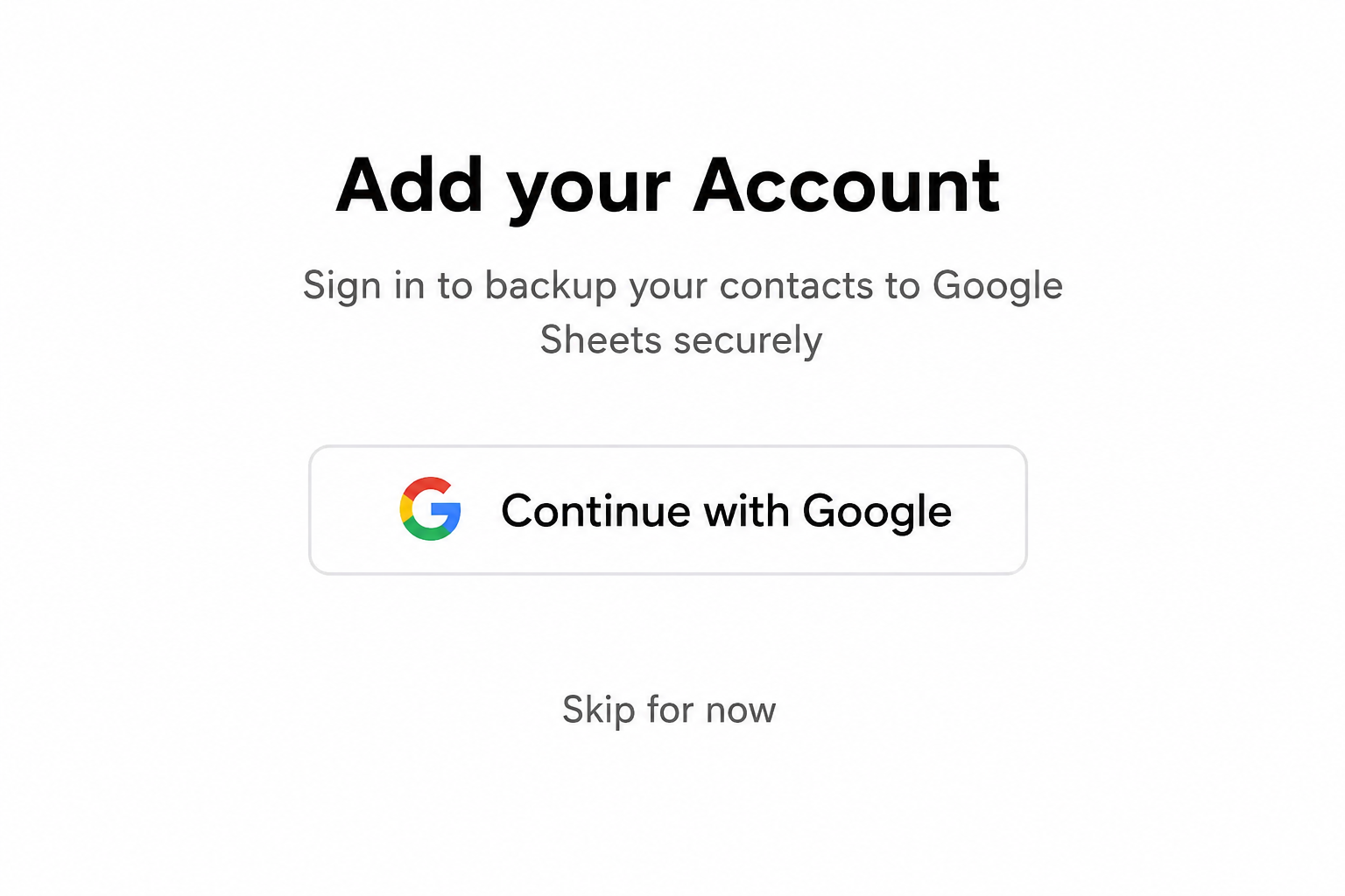 Optional Backup To Your Own Google Sheets